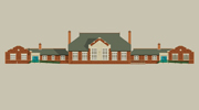 A pixel art illustration of Tootal Drive Primary School in Salford.